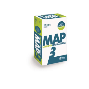 Malta adesiva a base di gesso  map3 bianca 25kg