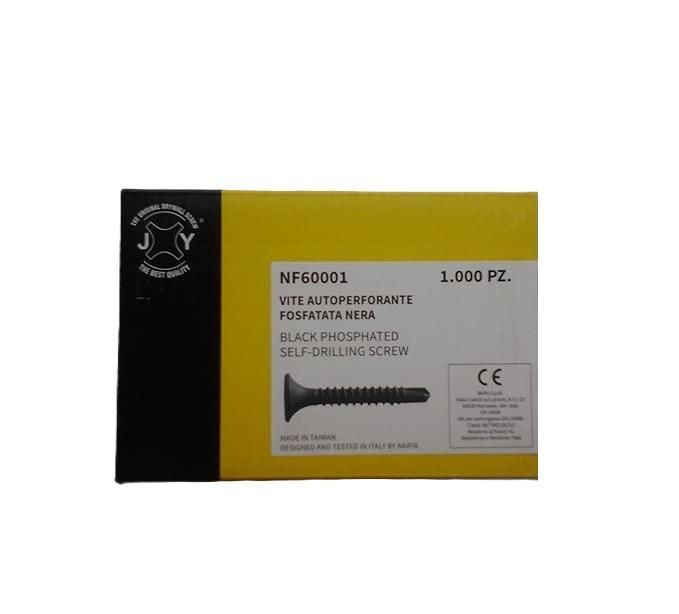 Vite autoperforante fosfatata nera Akifix 3.5x25mm NF60001 1000 pezzi