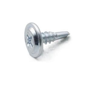 Vite autoperf. teks zincata bianca  4.2x13mm testa larga nf64001 1000 pezzi