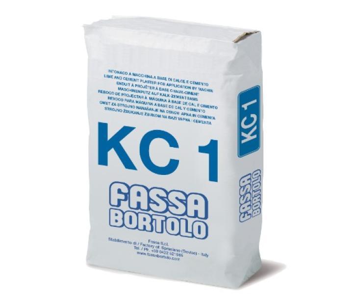 Intonaco di fondo a base di calce e cemento Fassa KC1 per interno ed esterno 25kg