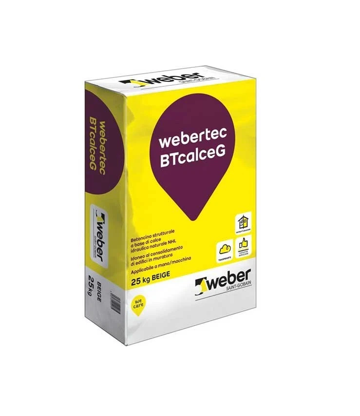 Malta strutturale a base di calce idraulica naturale Weber Tec BT Calce G 25kg