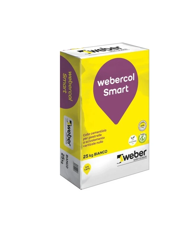 Adesivo cementizio Weber Col Smart bianca 25kg