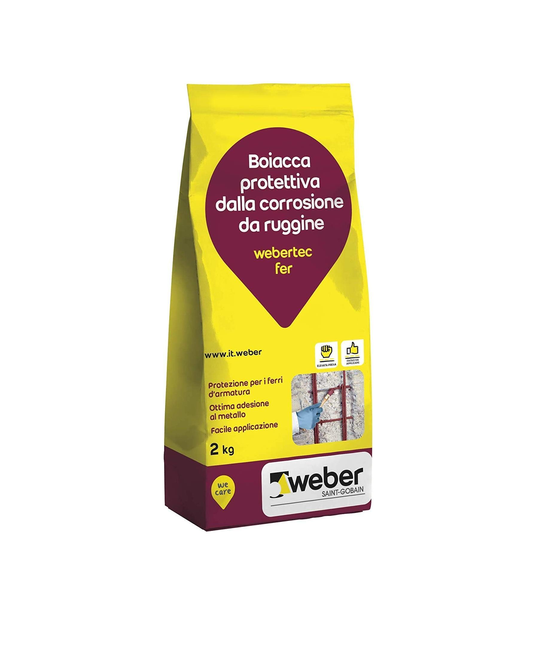 Boiacca protettiva per cls e ferri d'armatura Weber tec fer 2kg