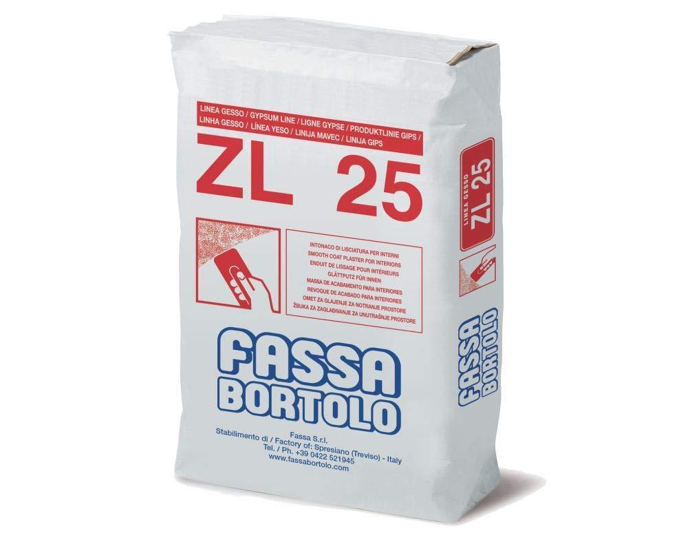 Intonaco di lisciatura a base di gesso Fassa ZL25 per interni 25kg