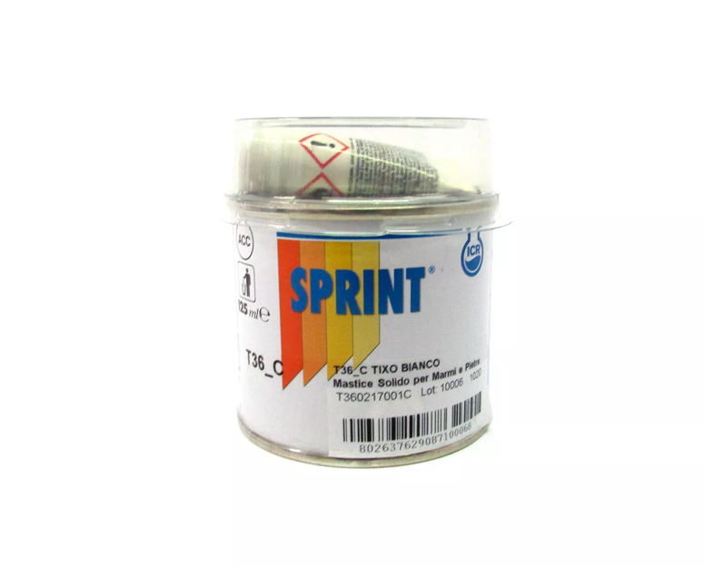 Stucco mastice Sprint per marmo e pietra Icr bianco + catalizzatore 125ml