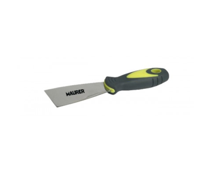 Spatola in acciaio inox Maurer 130mm con manico in gomma Art. 91186