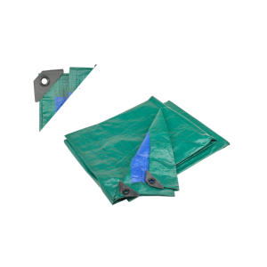 Telone antistrappo occhiellato  3x3metri in polietilene verde