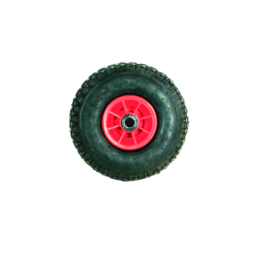 Ruota pneumatica per carrello  con cuscinetto in plastica 26cm foro 20mm