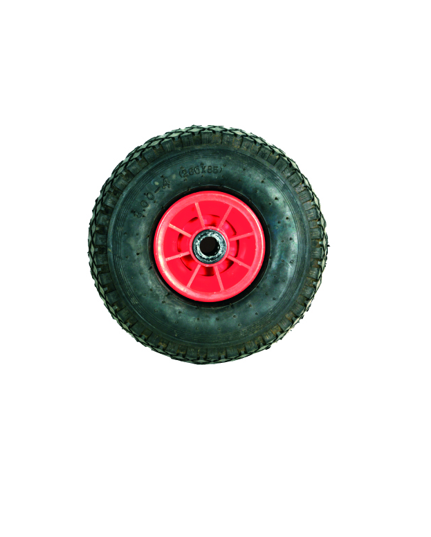 Ruota pneumatica per carrello Maurer con cuscinetto in plastica 26cm foro 20mm