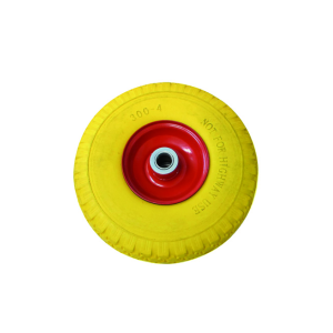 Ruota piena per carrello  con cuscinetto 26cm foro 20mm