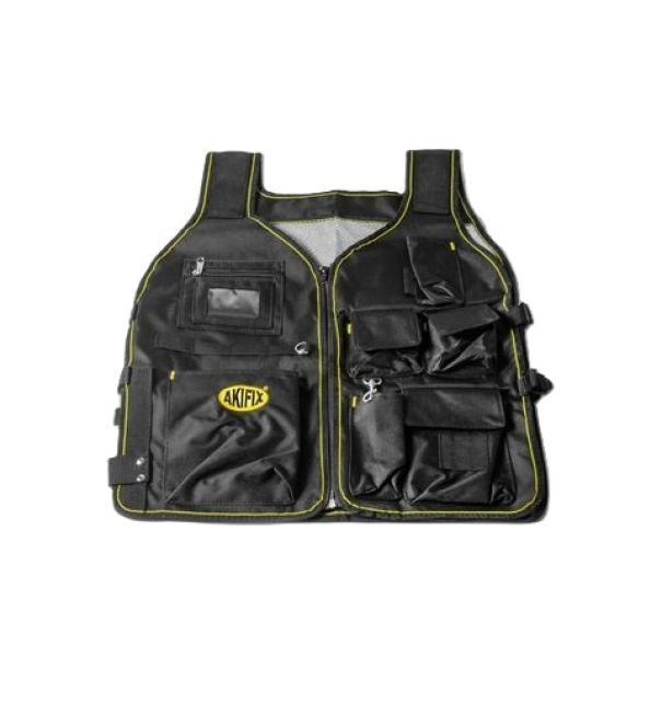Giubbotto in tessuto antistrappo Akifix con 12 comparti NE12007