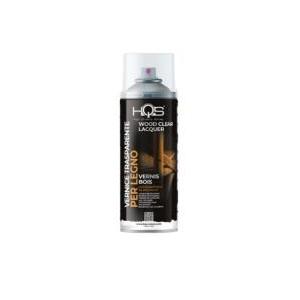 Bomboletta vernice per legno hqs  trasparente lucido 400ml