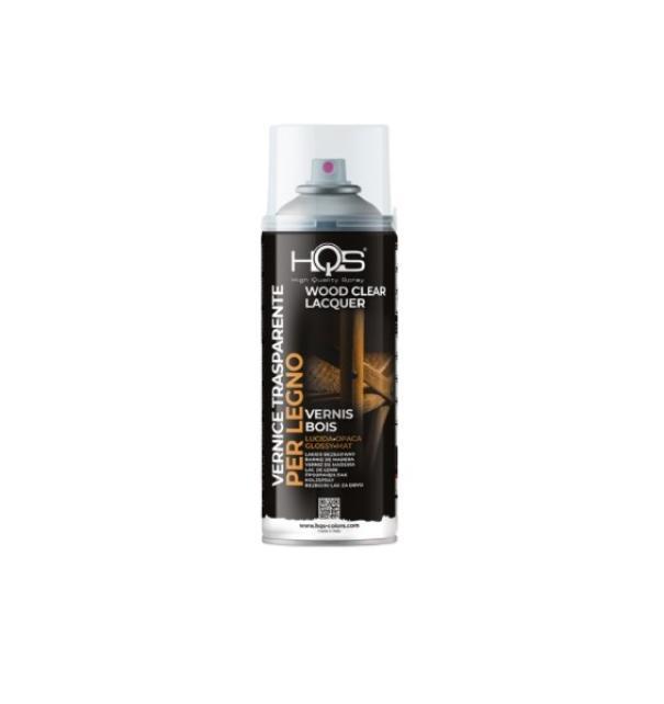 Bomboletta vernice per legno HQS Colorpack trasparente lucido 400ml
