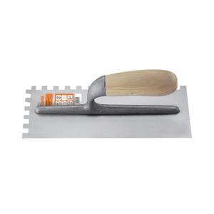 Frattone dentato con manico in legno  12x28cm art. 23022