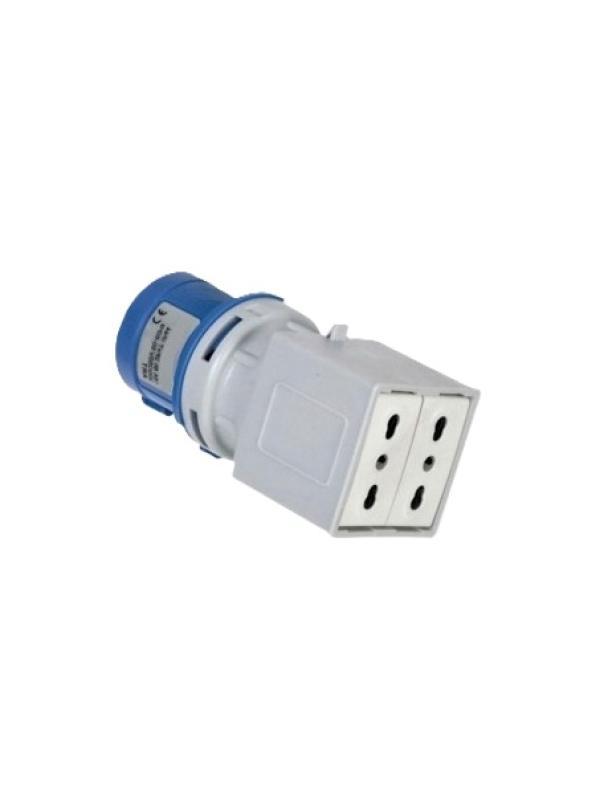 Adattatore spina industriale Rosi 2P+T 2P 200/250V 