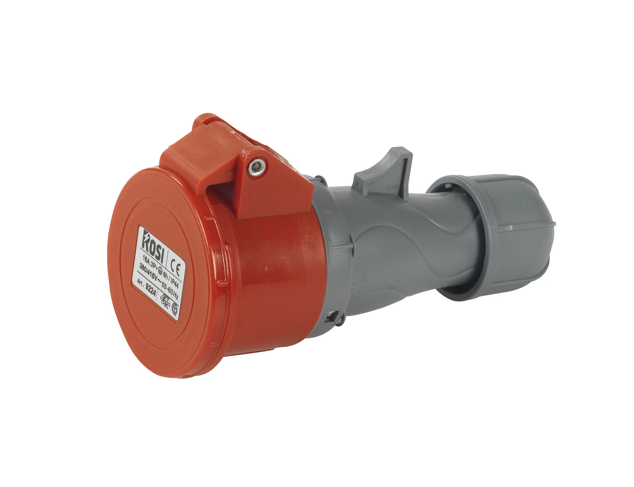 Presa industriale Rosi 9224 16A 3P+T 380V rossa