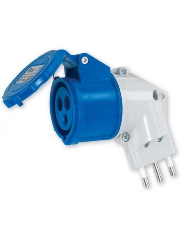Adattatore Spina Civile 16A Presa CEE Industriale Rosi 220/240V