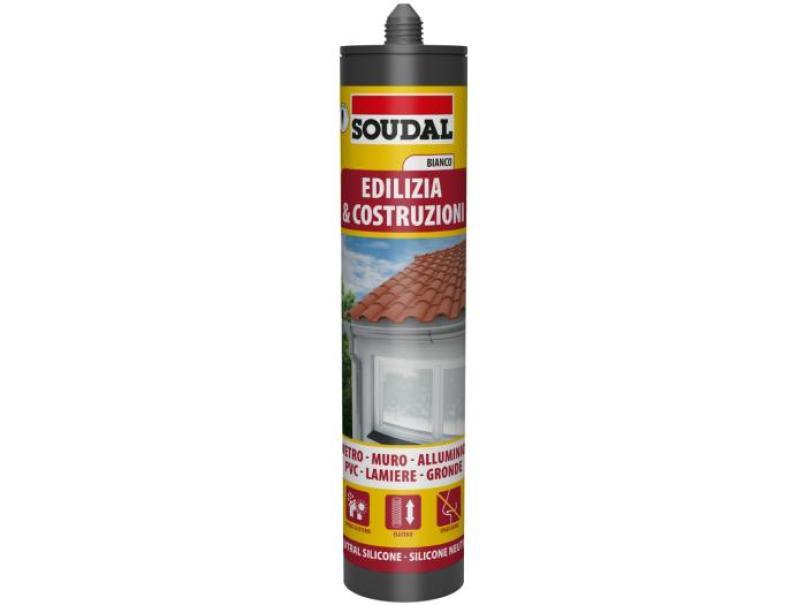 Silicone edilizia neutro Soudal RAL1013 bianco 300ml