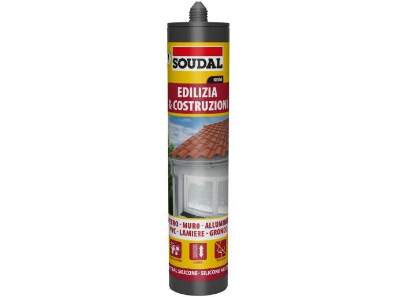 Silicone edilizia neutro Soudal nero 300ml