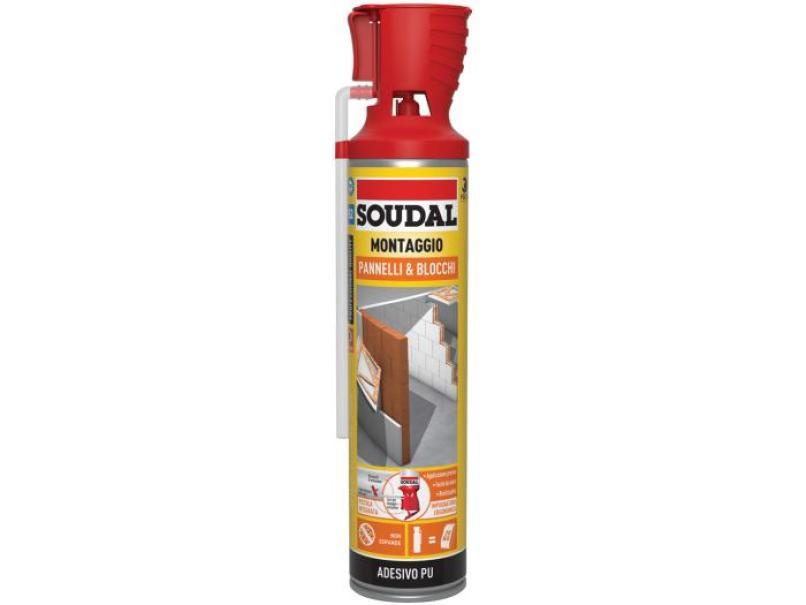 Schiuma Soudal montaggio pannelli e blocchi 600ml