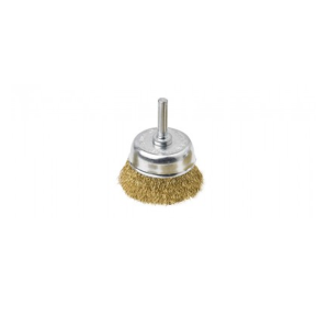 Spazzola a tazza  50x10mm gambo 6mm art. 86506