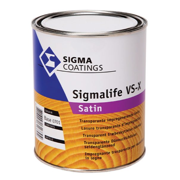 Impregnante finitura a solvente Sigma Sigmalife vs x satin 0701 5 litri