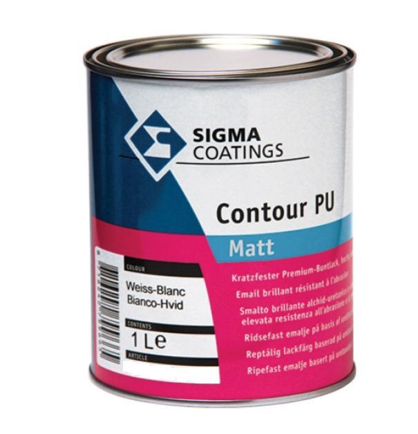 Smalto a solvente opaco per esterno Sigma contour pu matt bianco 1 litro