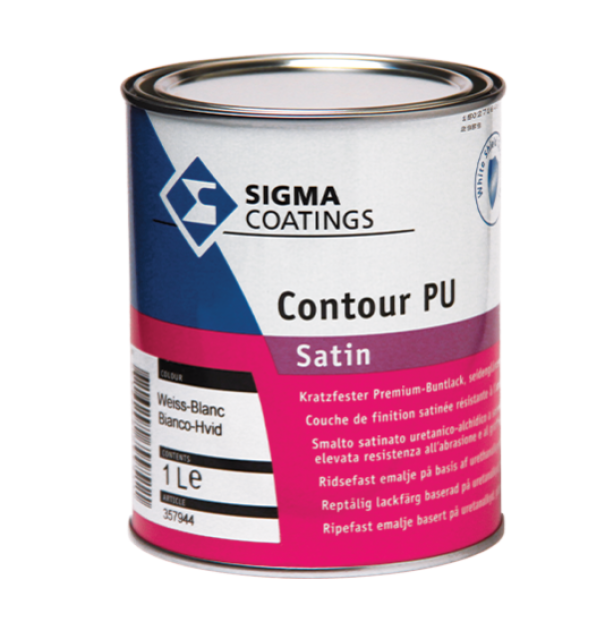 Smalto a solvente satinato Sigma contour pu satin bianco 1 litro