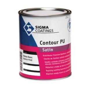 Smalto a solvente satinato  contour pu satin bianco 2.5 litri