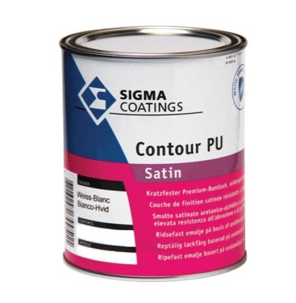 Smalto a solvente satinato Sigma contour pu satin bianco 2.5 litri