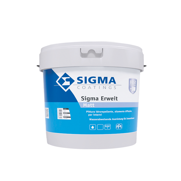 Pittura idrorepellente per interni Sigma Erweit bianca 4 litri