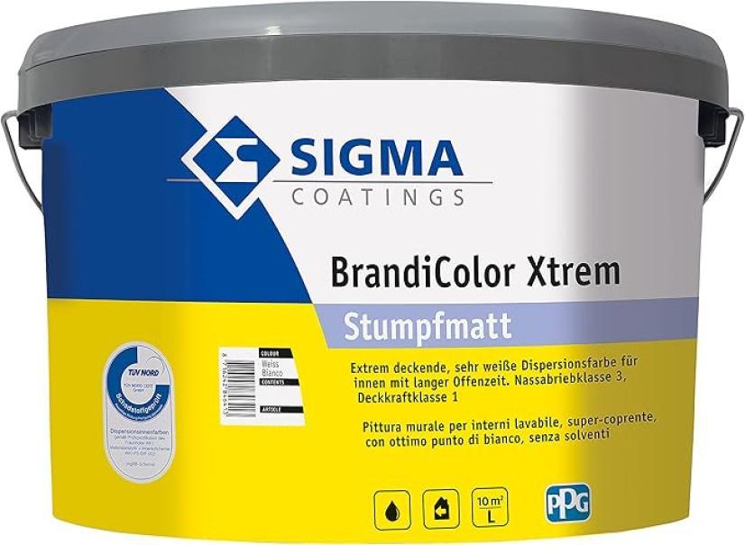 Pittura murale lavabile per interno Sigma Brandicolor xtrem 2.5 litri