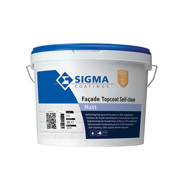 Finitura per facciate autopulente Sigma Facade Topcoat Selfclean bianco 10 litri