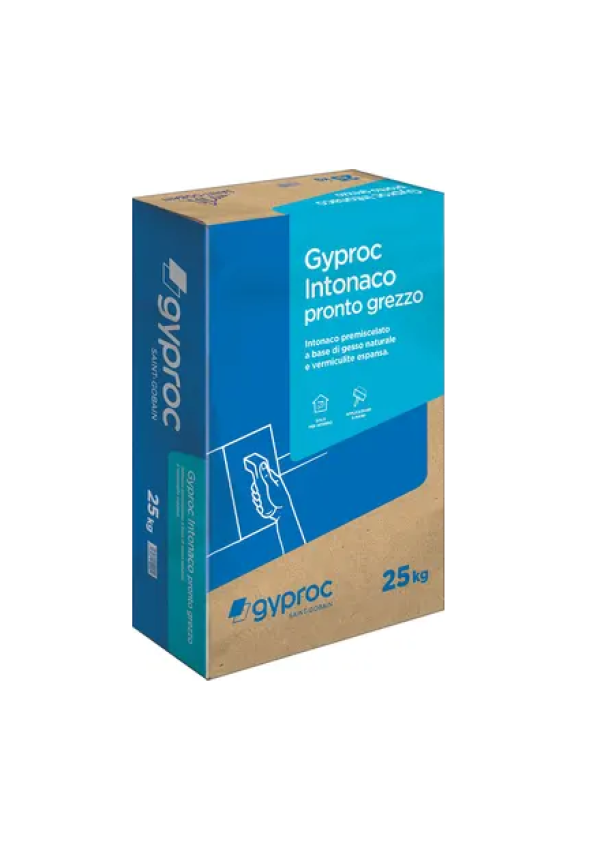 Intonaco pronto grezzo Gyproc base gesso 25kg