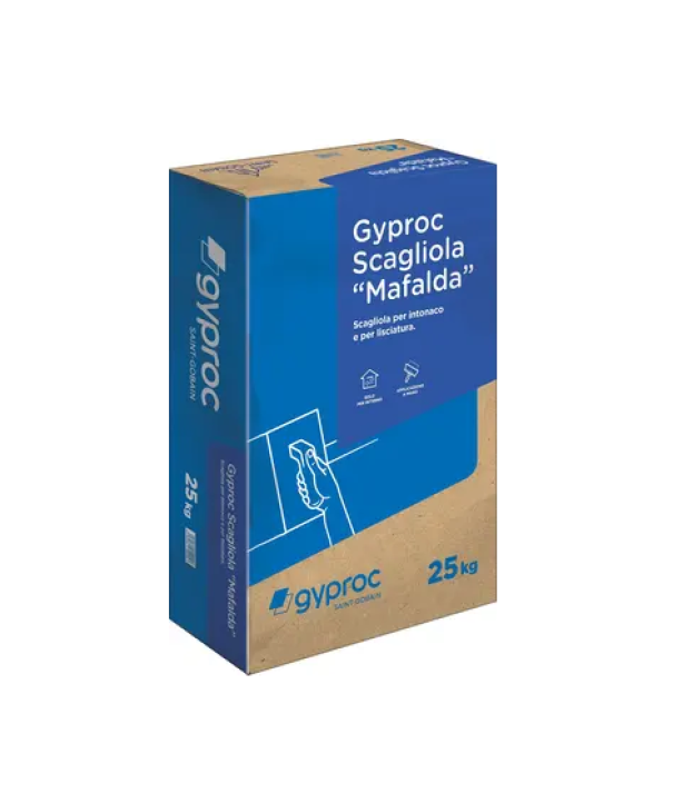 Intonaco in polvere per uso interno Gyproc Scagliola Mafalda 25kg