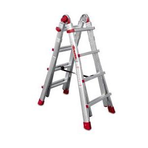 Scala telescopica professionale  t5 in alluminio 10+10 gradini