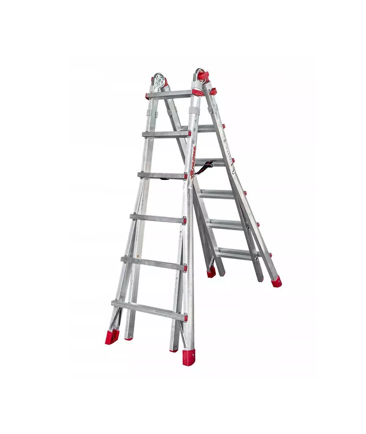 Scala telescopica professionale Faraone T6S in alluminio 12+12 gradini