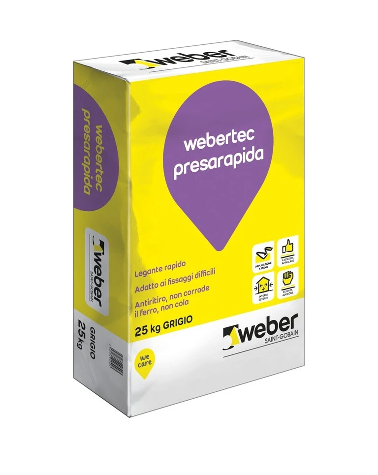 Legante rapido pronto allu2019uso Weber tec presarapida 25kg