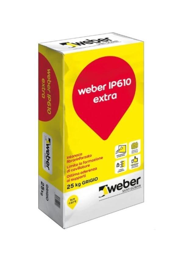 Intonaco di sottofondo fibrorinforzato Weber IP610 extra 25kg
