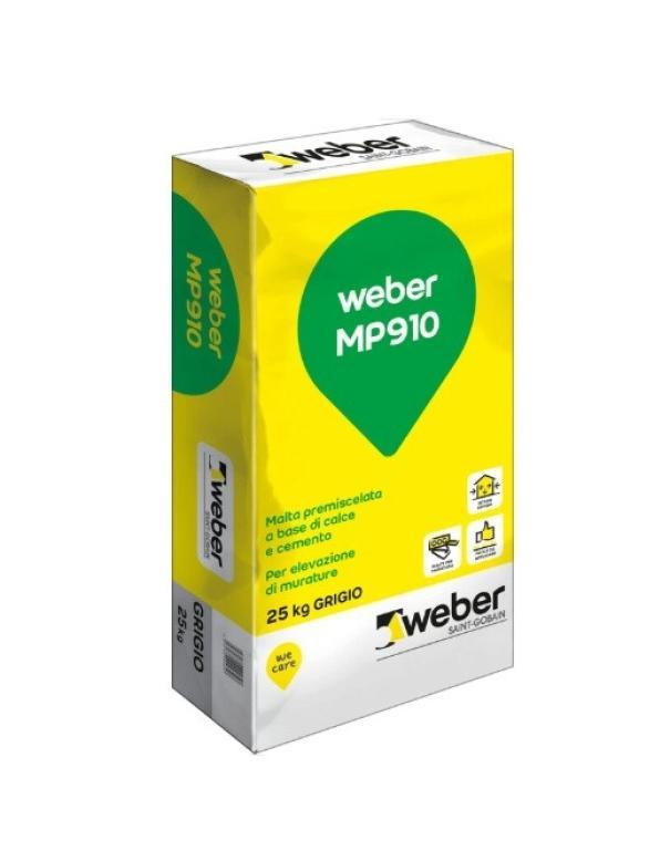 Malta premiscelata da muratura Weber MP910 grigia 25kg