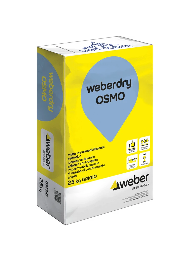 Malta impermeabilizzante Weber Dry Osmo 25kg