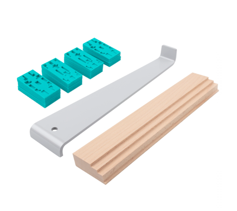 Kit Wolfcraft per la posa di laminato, parquet e pavimenti in sughero 