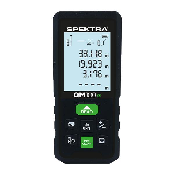 Misuratore Laser QM 100 G SPEKTRA DISTANZIOMETRO MT.100 GREEN