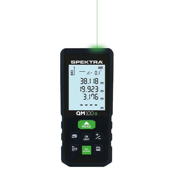 Misuratore Laser QM 100 G SPEKTRA DISTANZIOMETRO MT.100 GREEN