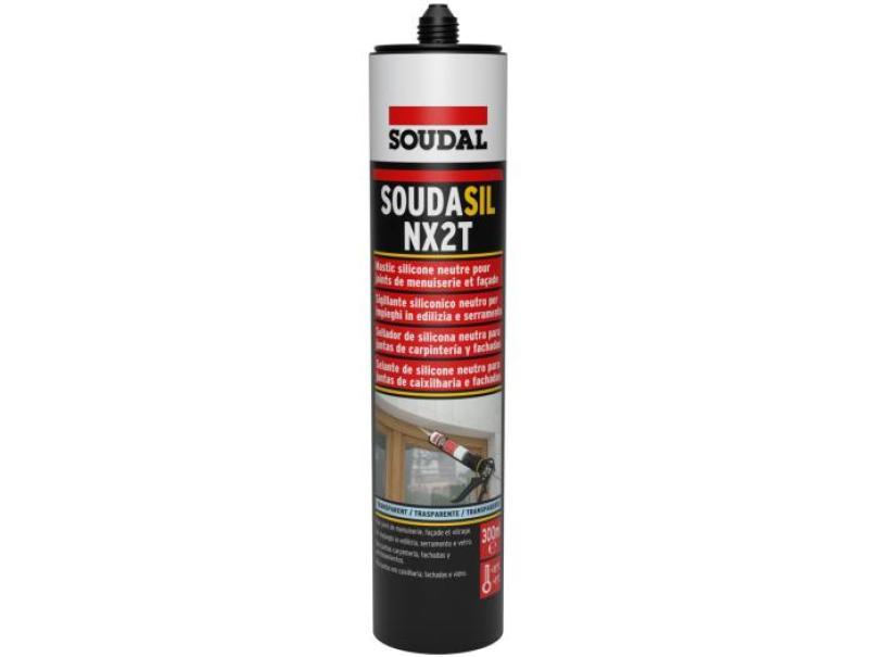 Sigillante siliconico neutro Soudal Soudasil NX2T trasparente 300ml
