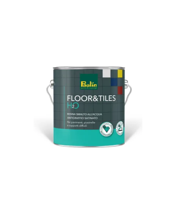 Resina smalto per pavimenti e piastrelle Paulin Floor&Tiles bianco 750ml