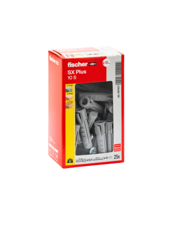 Tassello con Vite SX Plus Fischer 10x50 S 25 pezzi