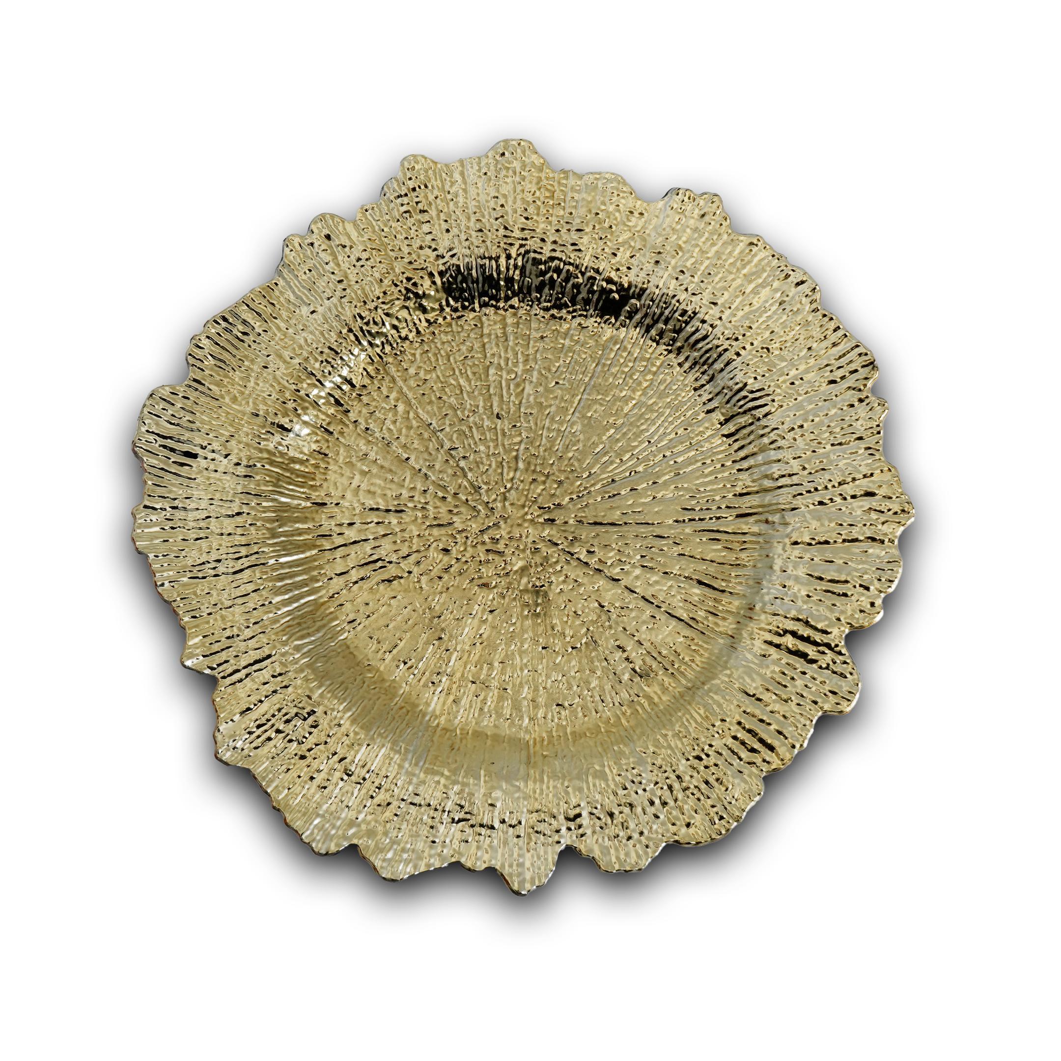 Sottopiatto Arpimex decoro gold colore oro in plastica  33cm 