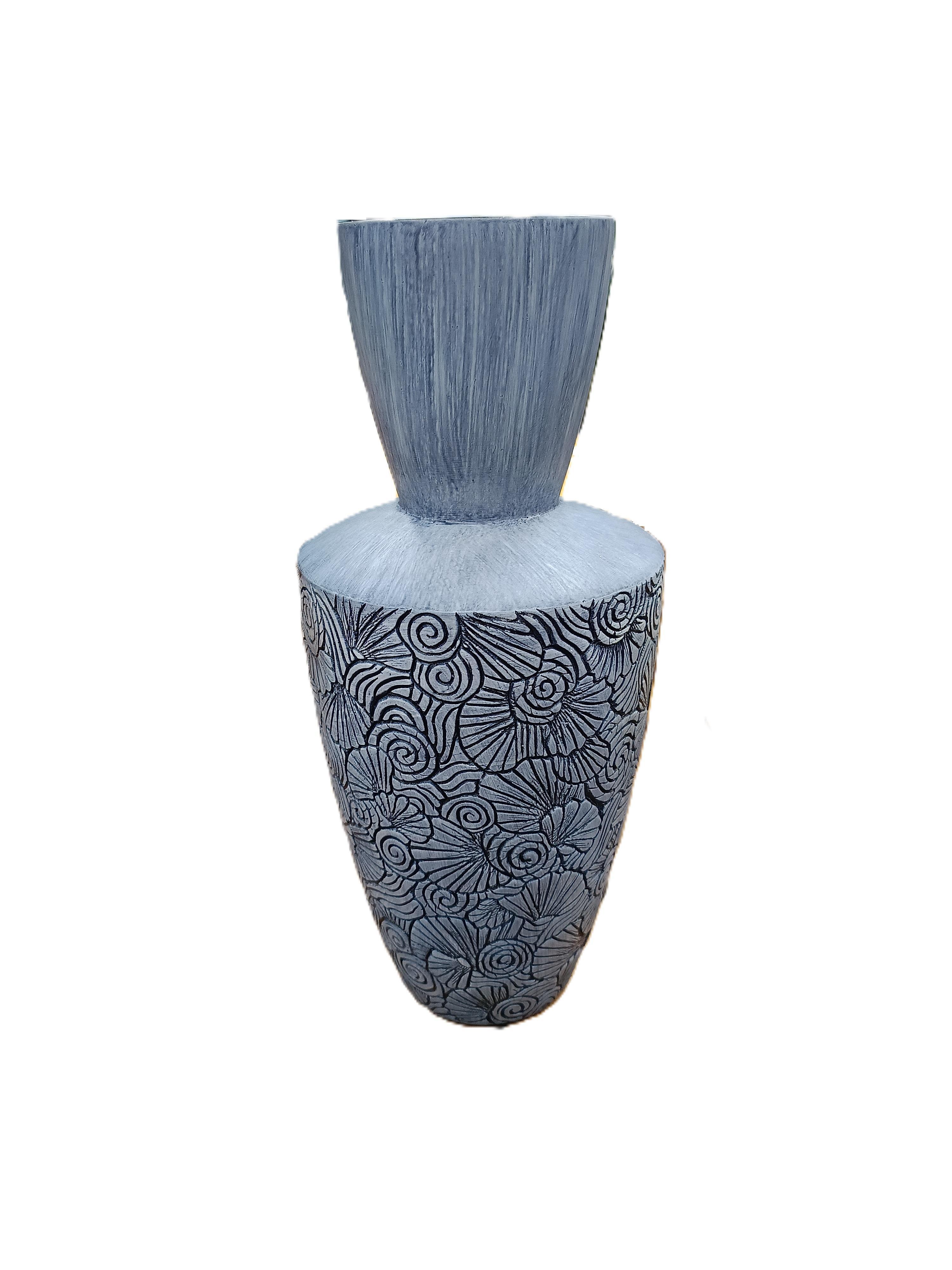 Vaso resina grey Arpimex 15.5x15.5x34.5cm Art. A28049