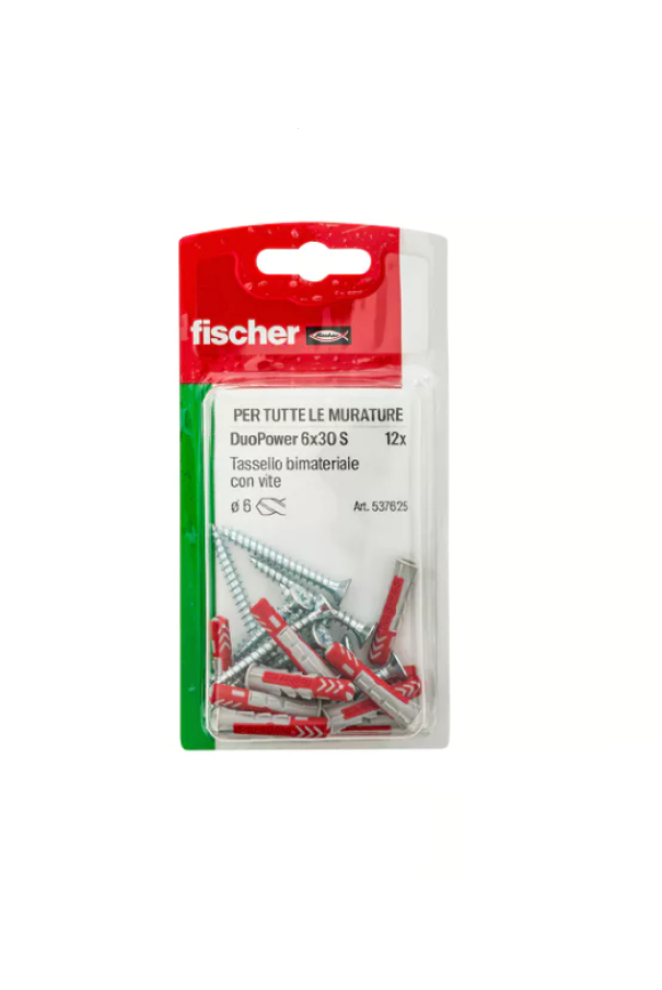 Tassello con vite Fischer DuoPower 6 S Blister